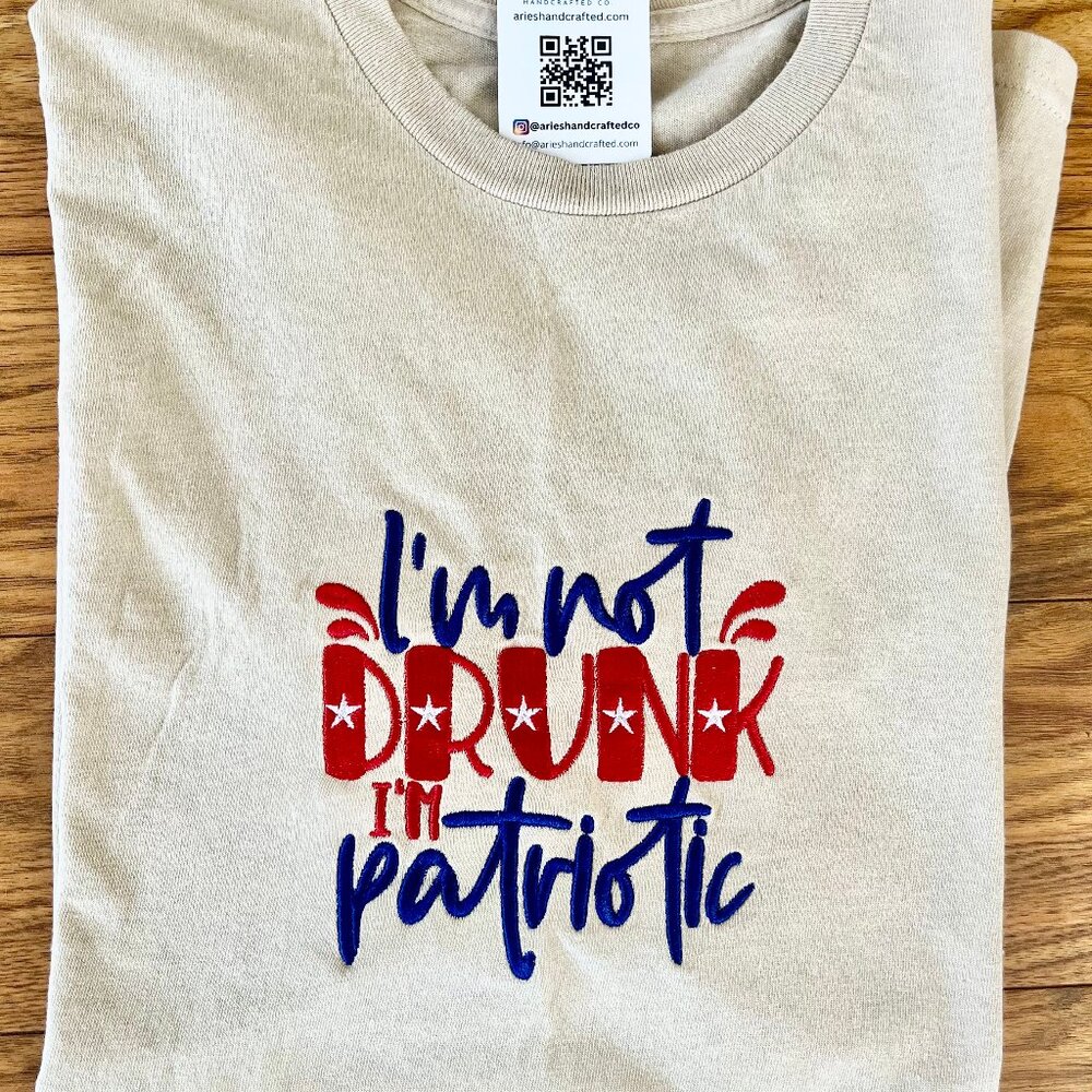 Embroidered Adult Patriotic TShirt - Celebrate Independence Day T-Shirt